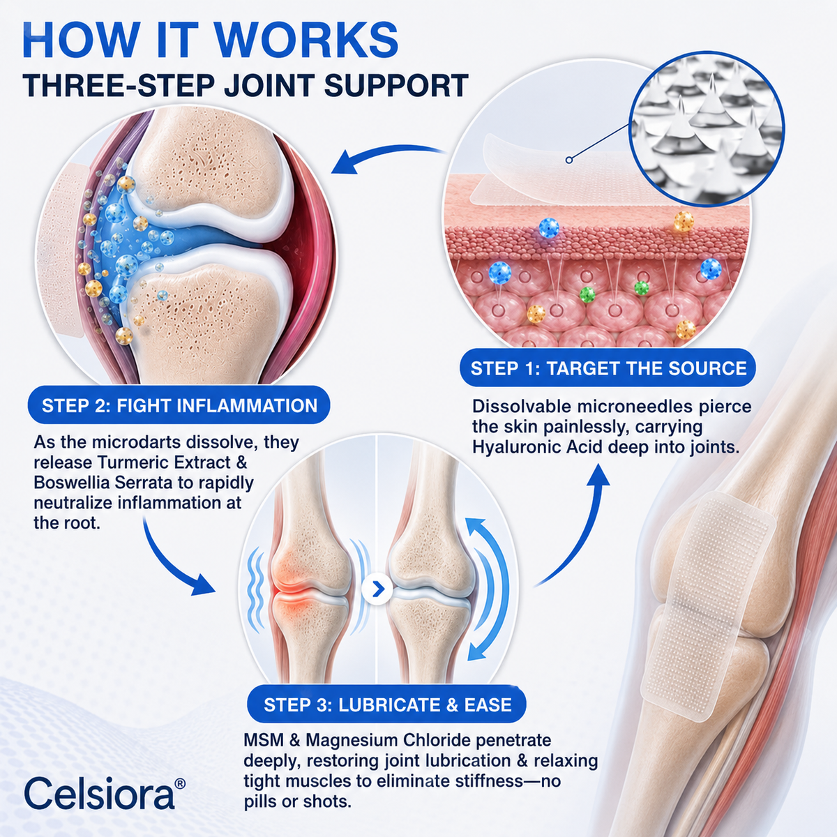 🪐Celsiora® Advanced Microneedle Joint Patch Support Comfortable Movement & Daily Joint Care — Without Pills, Creams, Or Complicated Routines.