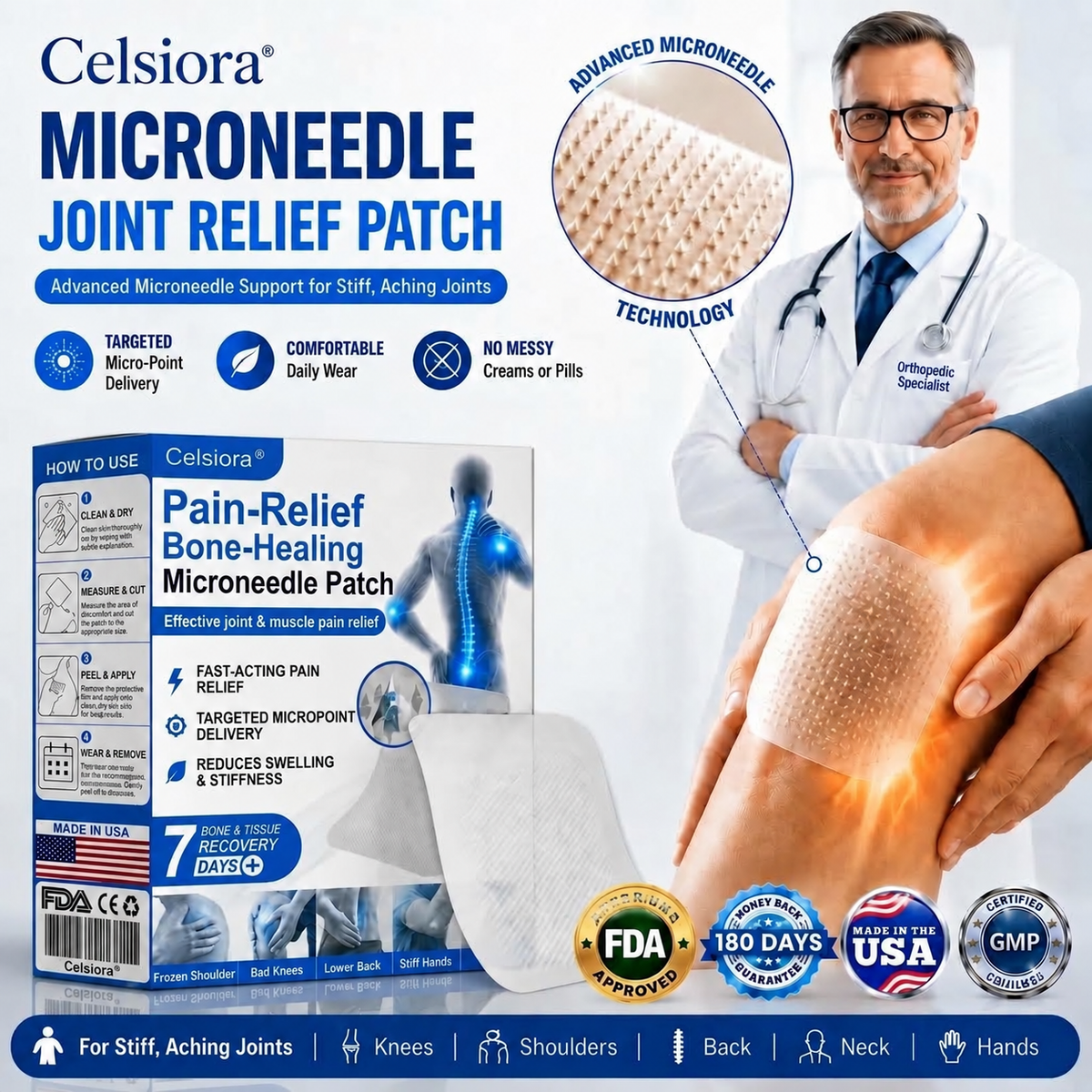 🪐Celsiora® Advanced Microneedle Joint Patch Support Comfortable Movement & Daily Joint Care — Without Pills, Creams, Or Complicated Routines.