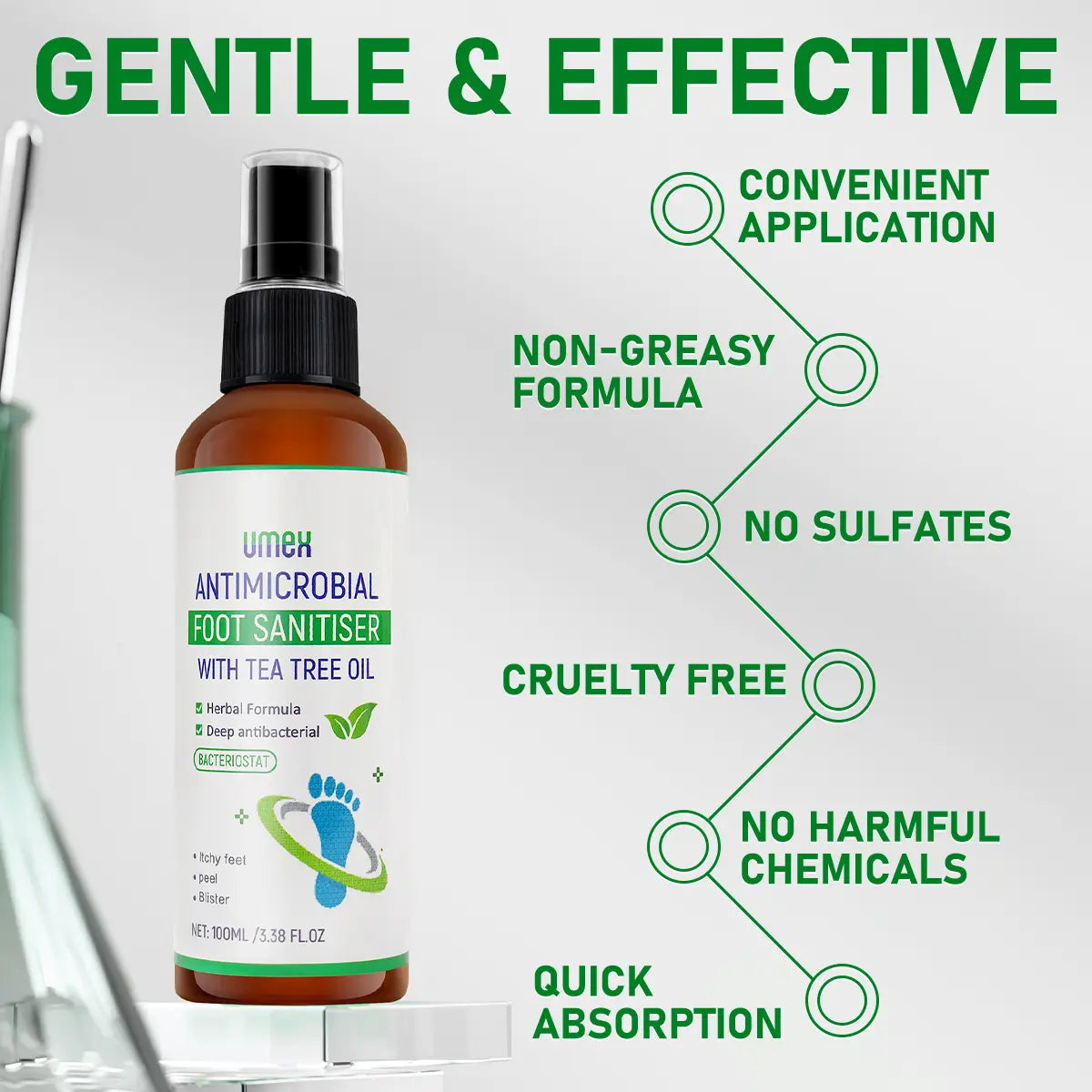 Umex® Tea Tree Foot Spray – 7-Day Foot Care for Fungus & Odor