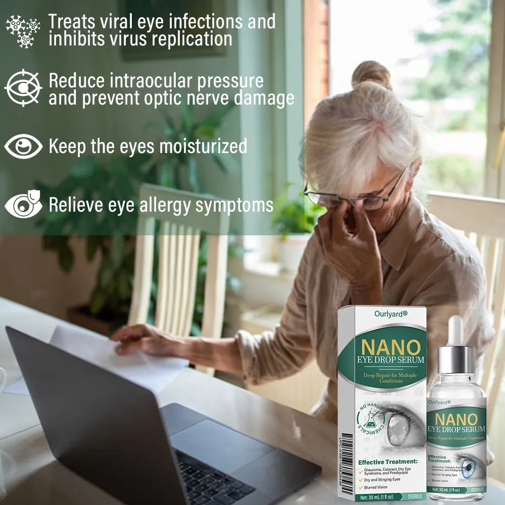 👩‍⚕️Ourlyard® Nano Eye Drops Serum ✅FDA Approved(Suitable for presbyopia, dry eye syndrome, glaucoma, and cataracts) 🌷